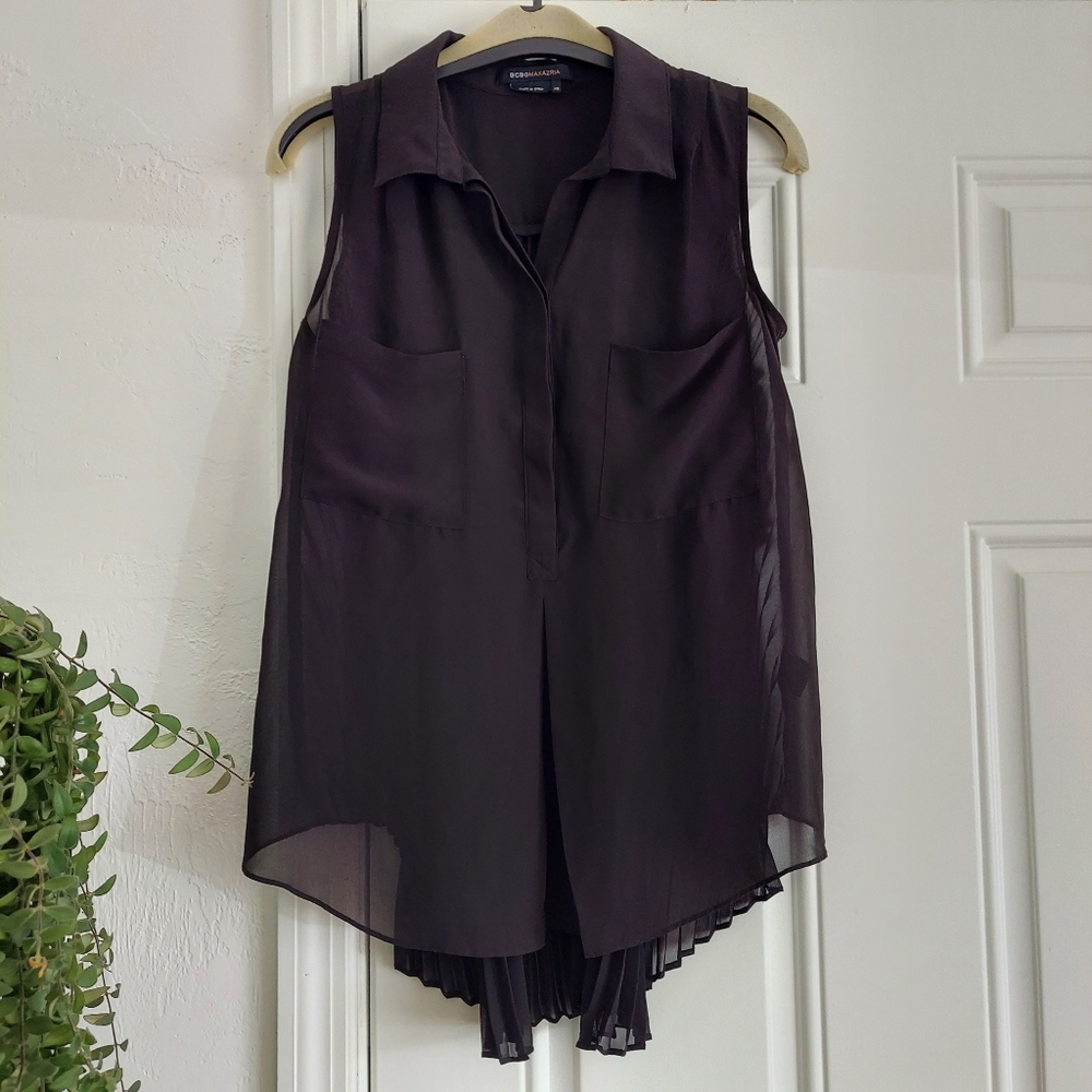 BCBGMaxAzria Sheer Top
